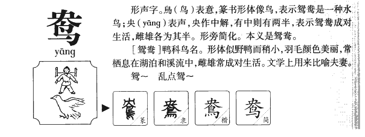 鸯的意思