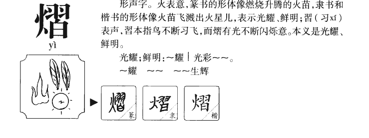 熠的意思解释|熠怎么读|熠的拼音|熠的部首-火车搜