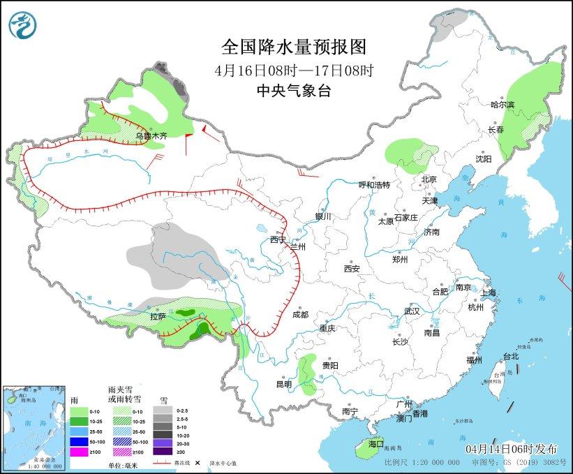 中央气象台：北方地区有大风沙尘天气 江南华南有中到大雨