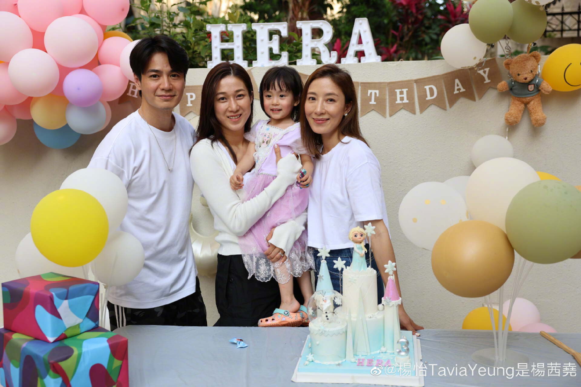 TVB视后为女儿庆祝3岁生日！小家伙变公主迷，钟嘉欣罕见现身